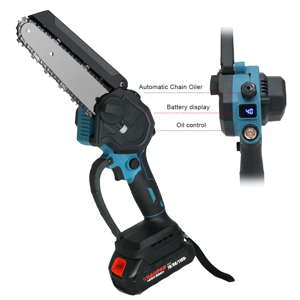 

6 Inch Single Hand Electric Chain Saw Mini Cordless Electric Battery Chainsaw