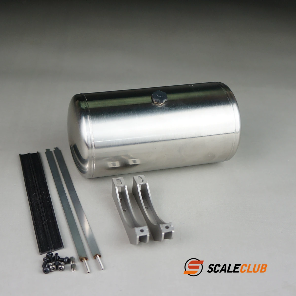 Scaleclub Modello 1/14 Serbatoio Carburante Rotondo In Acciaio Inox Per King GL Global American Per Tamiya Lesu Rc Parti di Camion