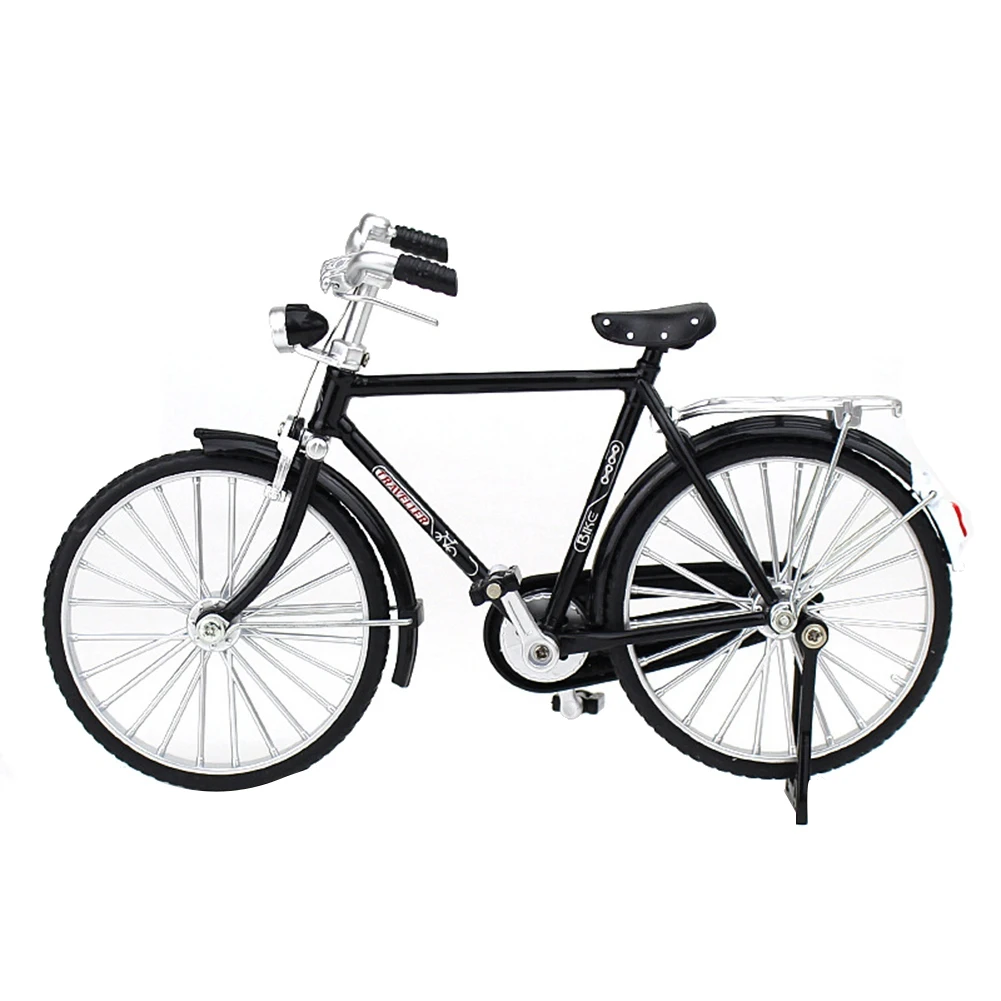 Mini modèle de vélo en alliage moulé sous pression pour enfants et adultes, vélo de montagne, jouet de collection rétro, style 2, 1:10, BlackN03R