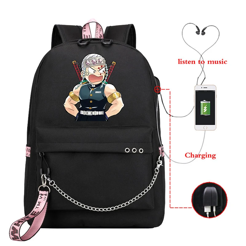 

Manga Demon Slayer New Travel Backpack 2022 Women's Folding Schoool Bag Large Capacity Anime Demon Slayer Outdoor Storage Bag