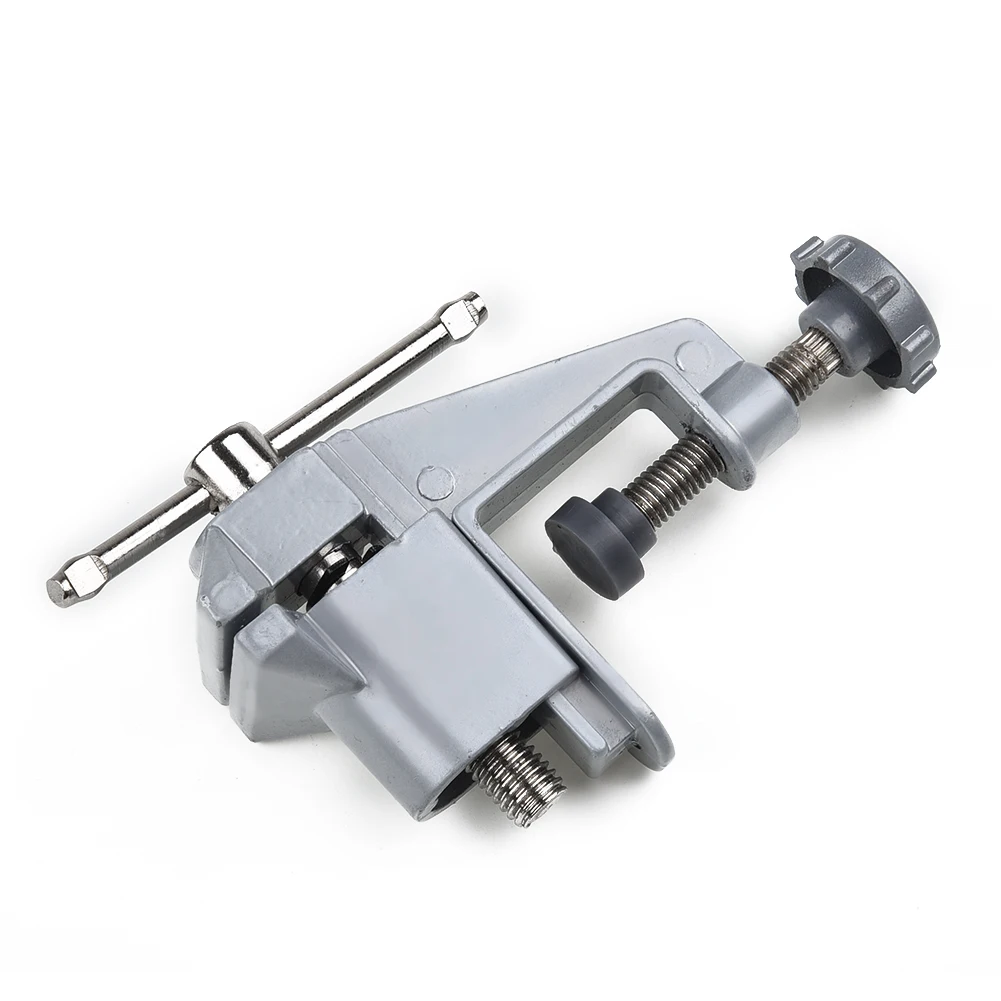 Swivel Table Bench Vise Tool Workshop Aluminum Alloy Carpentry DIY Heavy Duty Hobby Holding Repair Supply Clamp Tool Parts