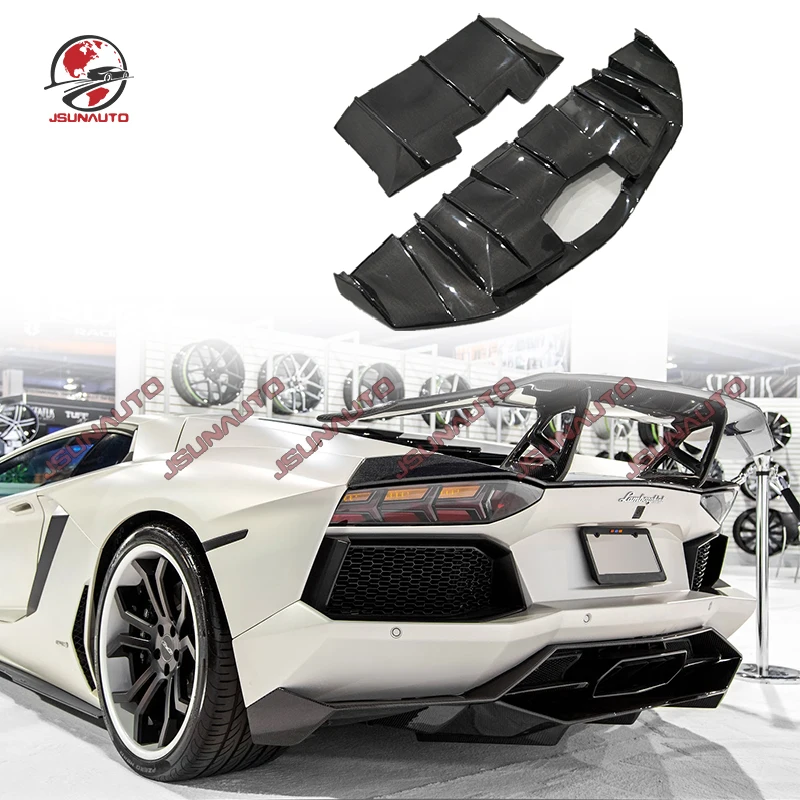 New Arrival DC Style Carbon Fiber Rear Diffuser Part For Aventador LP700 Convert Carbon Rear Bumper Lip