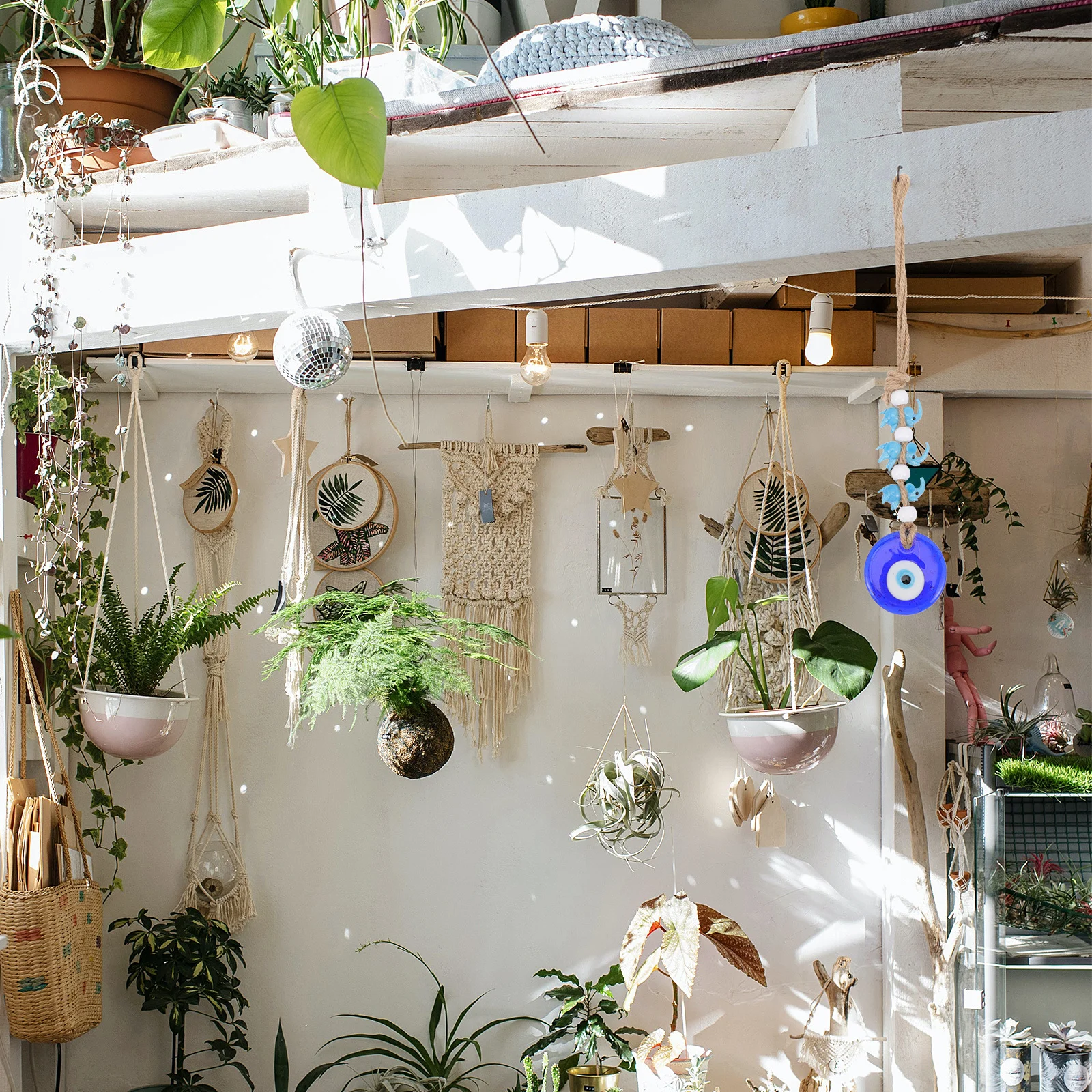 

Evil Eye Glass Charms Car Pendant Interior Accessories Home Decor Wall Plaque