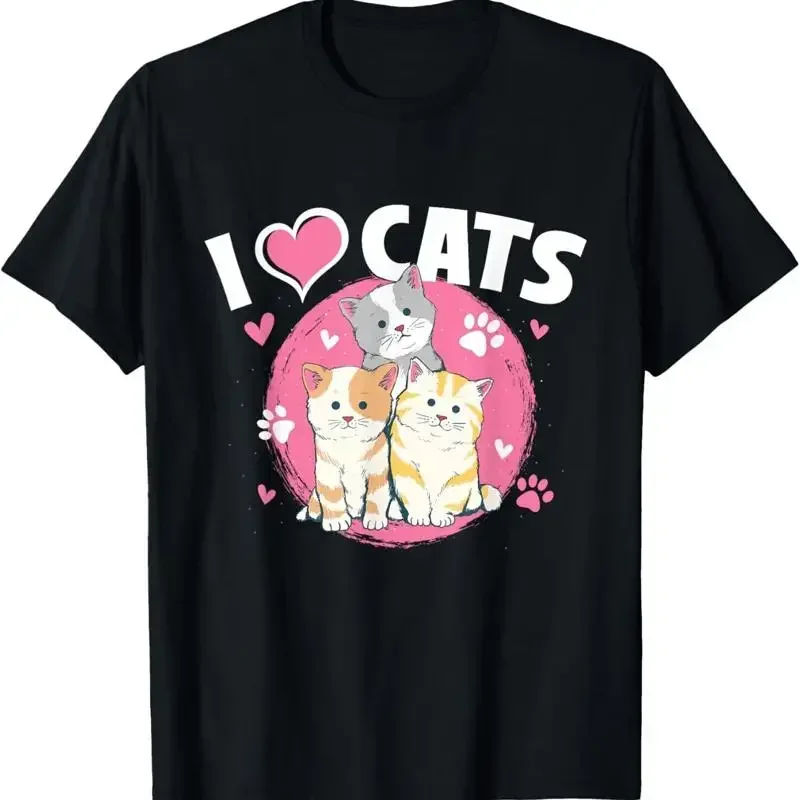 I Love Cats Feline Animal Lover Pet Owner Veterinarian T Shirt