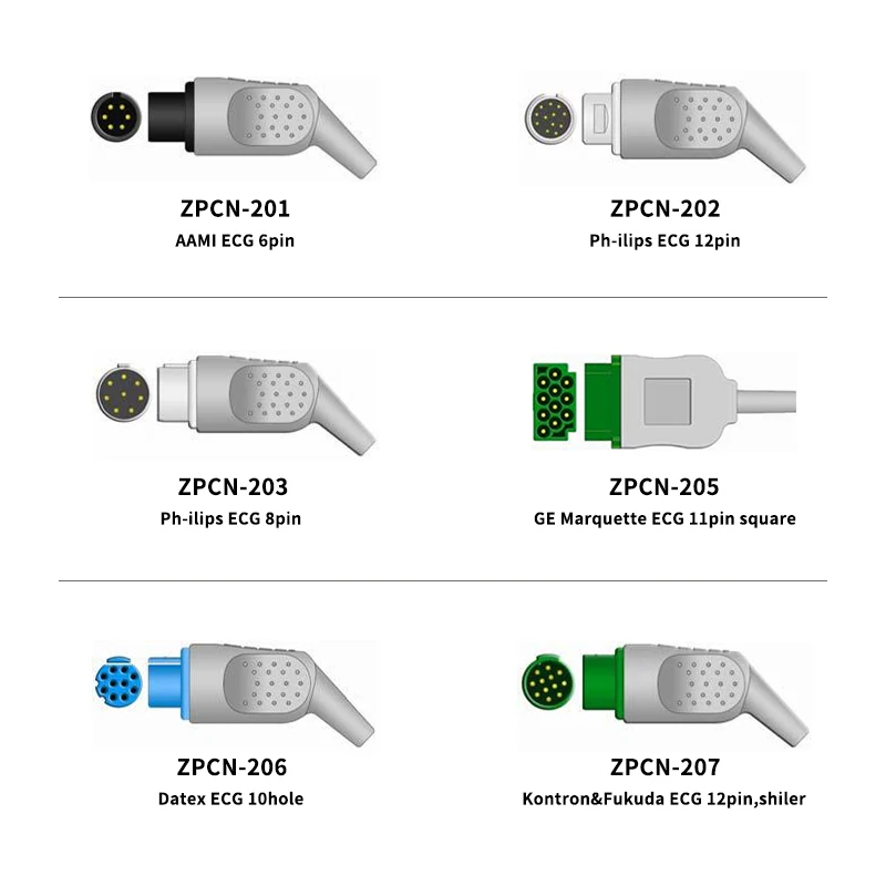 

ECG connector for AAMI Phi-phs min*dray GE dash detax ohmeda 6pin 8pin 12pin patient monitoring 10PCS PACKING