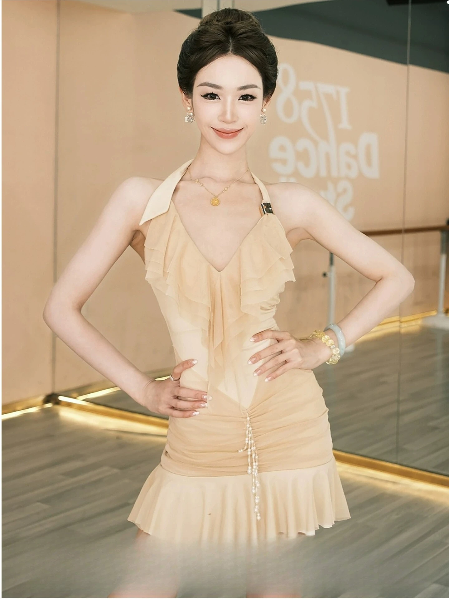 

UK Latin Dance Dress for Women, Jazz Practice & Competition Wear, Sleeveless Training Performance Outfit Ballroom dance costume