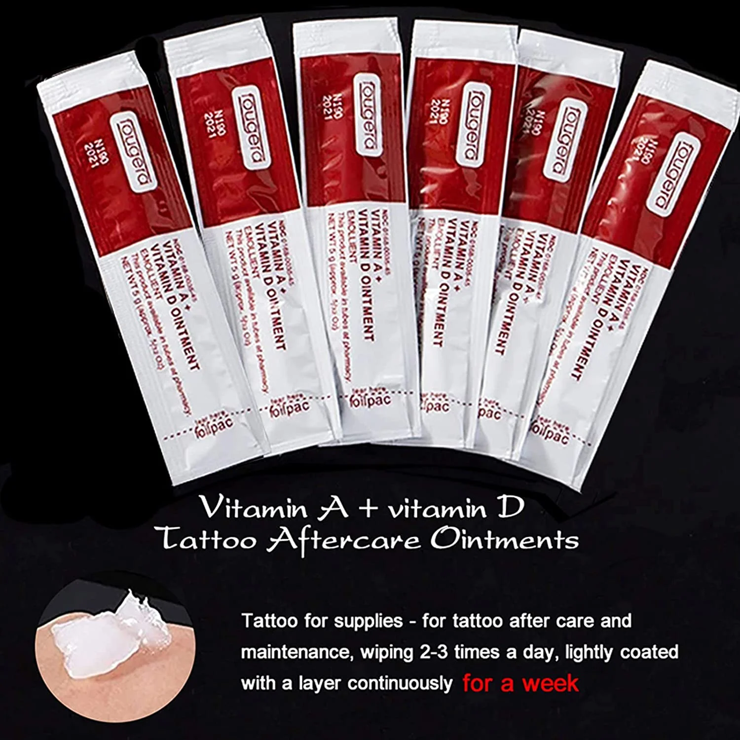 

50/100pcs Tattoo Aftercare Cream Fougera Vitamin Ointment A&D Anti Scar For Tattoo Body Art Permanent Makeup Tattoo Supplies