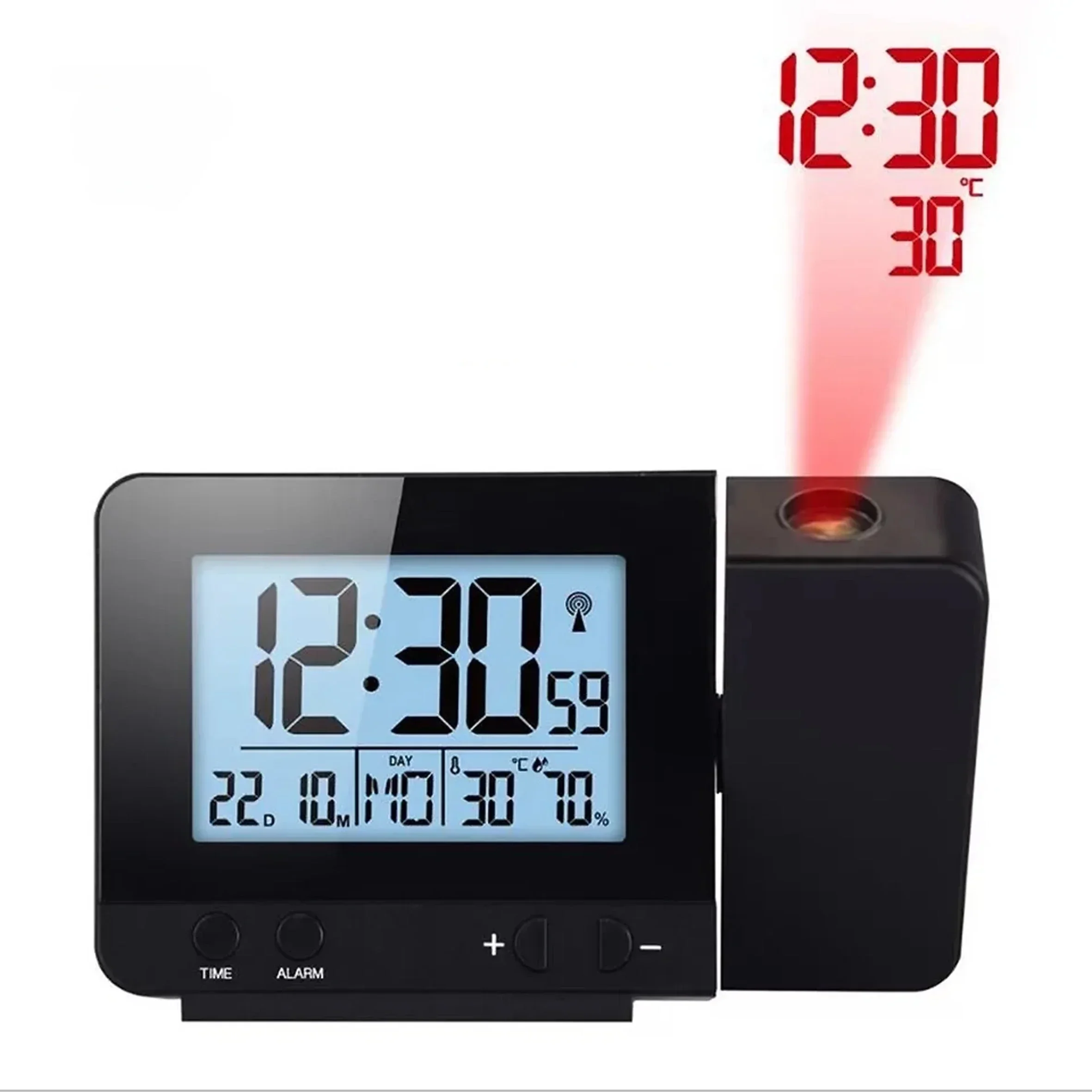 

Projection WIFI Smart Clock Automatic Time Synchronization Standard Silent Clock Temperature and Humidity Two Alarm Clocks