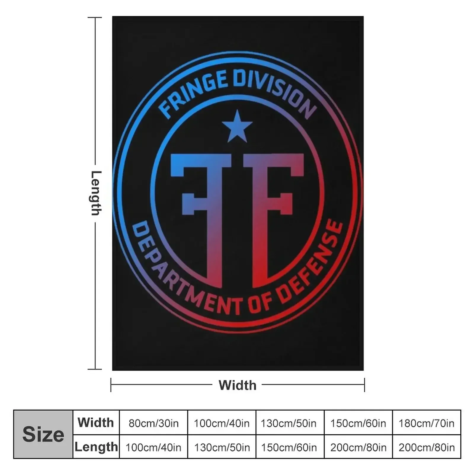 Fringe Division symbol double universe color Throw Blanket couch cozy soft plush fuzzy picnic outdoor blanket