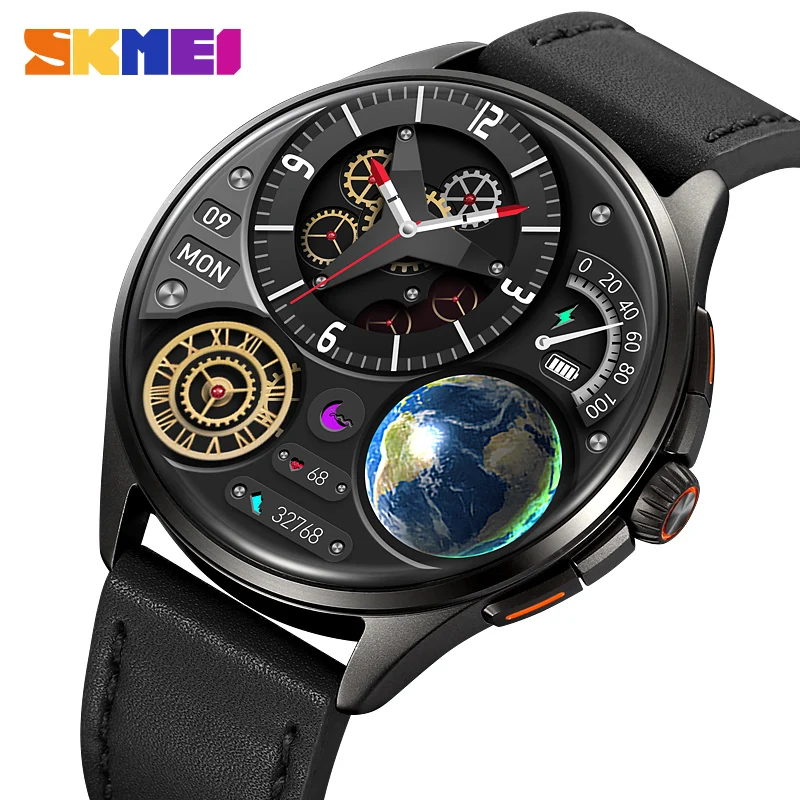 

SKMEI Bluetooth Call Smart Watch Men Sport Calorie Fitness Tracker Smartwatch Blood Pressusre Check APP Remind For Android iOS