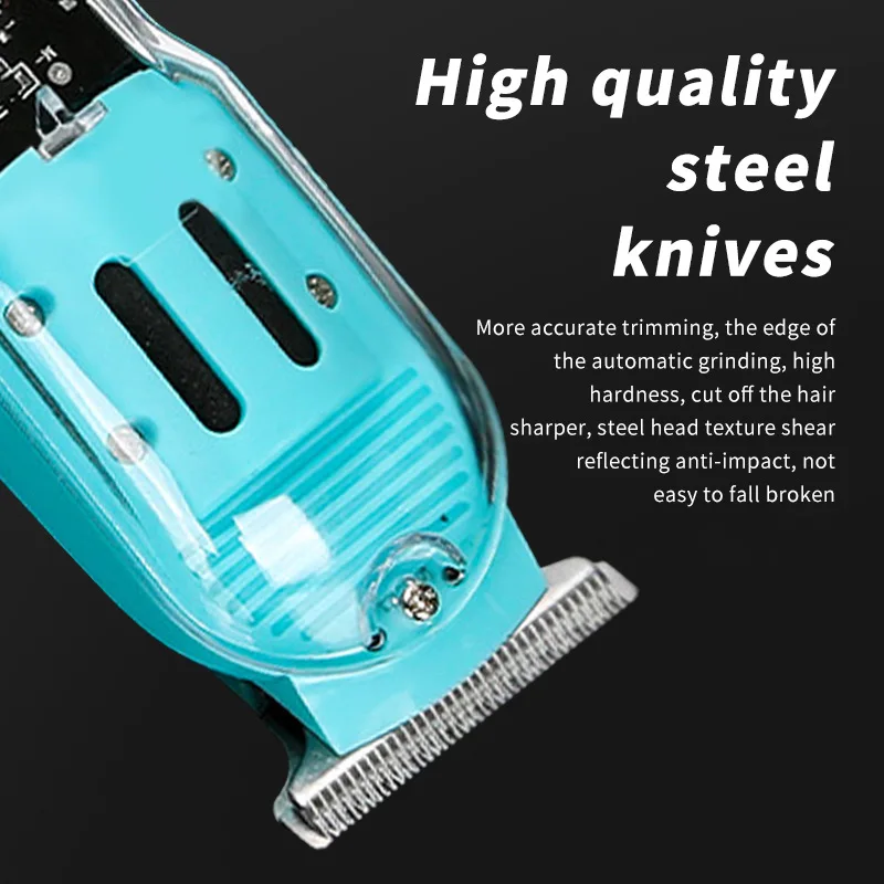 WAIKIL professional men's electric hair clipper oil head carving machine trimmer USB charging cordless Barber styling tool