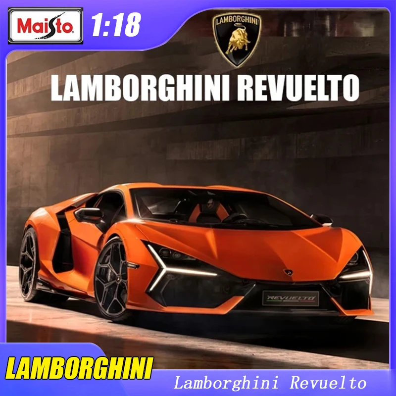 

1:18 Lamborghini Revuelto Sports Car Cast Model Maisto Version Alloy Luxury Car Collection Children's Toy Decoration Gift