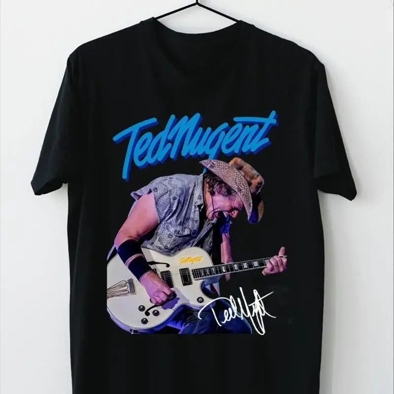 NEW Rare Ted Nugent Signed  Black T Shirt AL172
