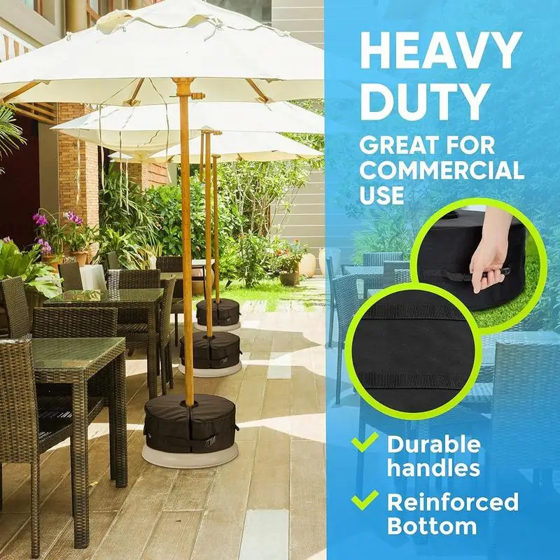 Umbrella Weights For Outside 90Lbs Fillable Umbrella Stand Weighted Sandbags Heavy-Duty Sand Bags Fillable Replacement Parts For