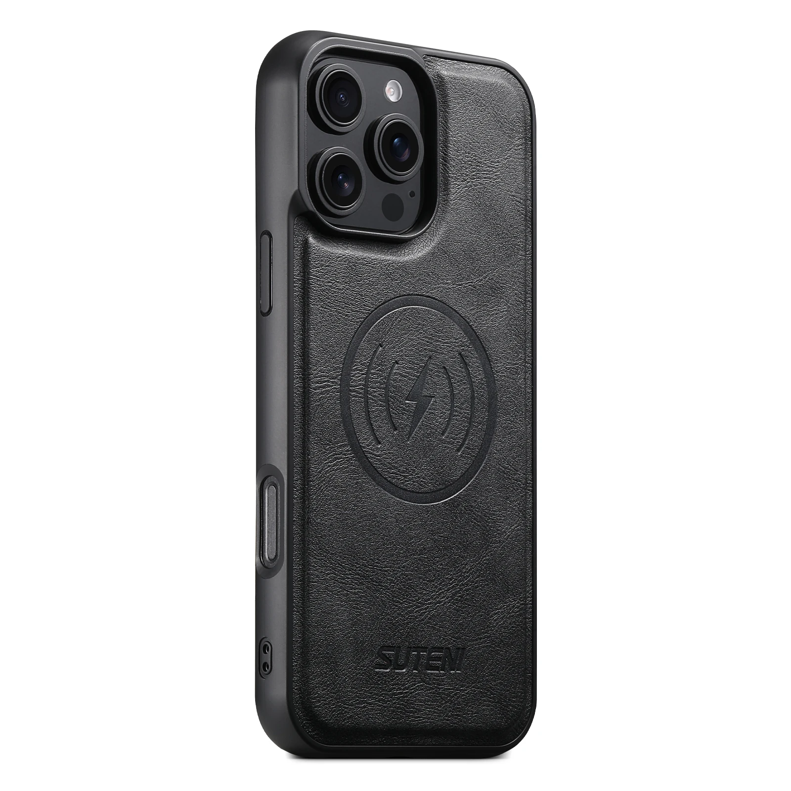 SUTENI Mattierte Kunstleder-Handyhülle mit Magnet und kabelloser Ladefunktion für iPhone 18 Pro Max 17 Air 16 Plus 15 14 Pro 13 12 – Detail 13