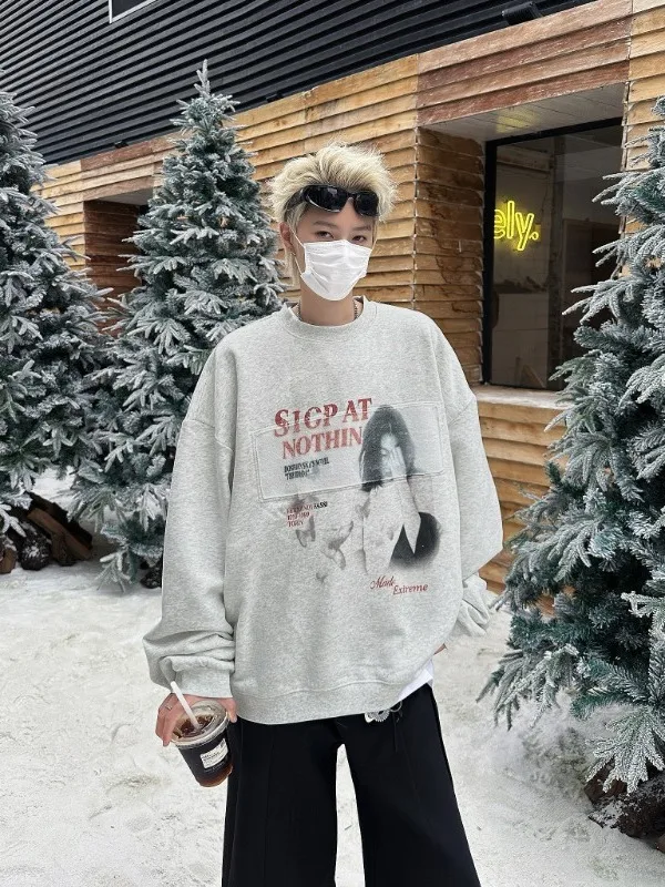 

Ретро-худи в американском уличном стиле, осенний тренд, свободный крой, с принтом и надписями, повседневный, удобный...