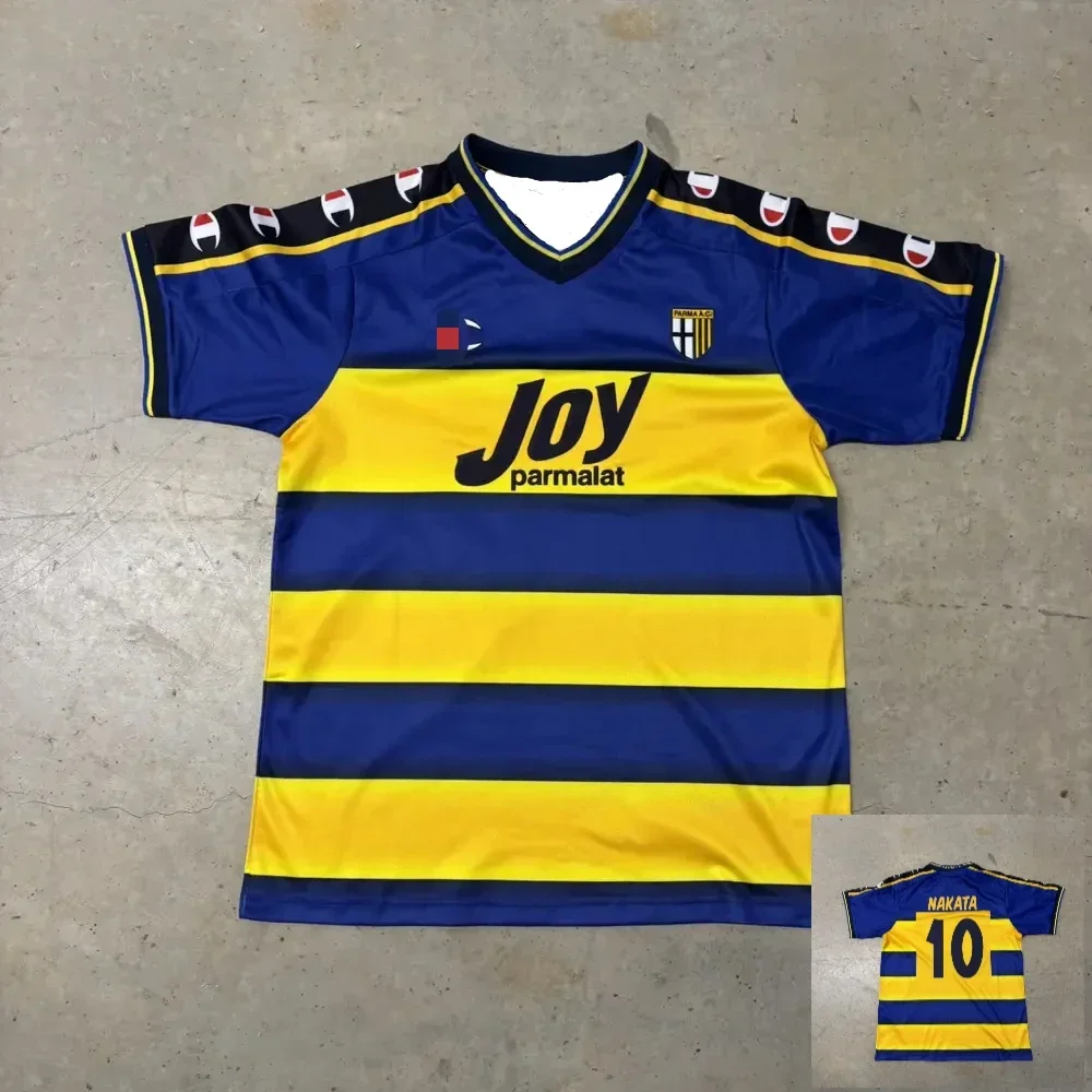 

Дышащая быстросохнущая футболка Spor MotorcycleTop, летняя мужская одежда, винтажная футбольная майка Parma Nakata Serie A Champion