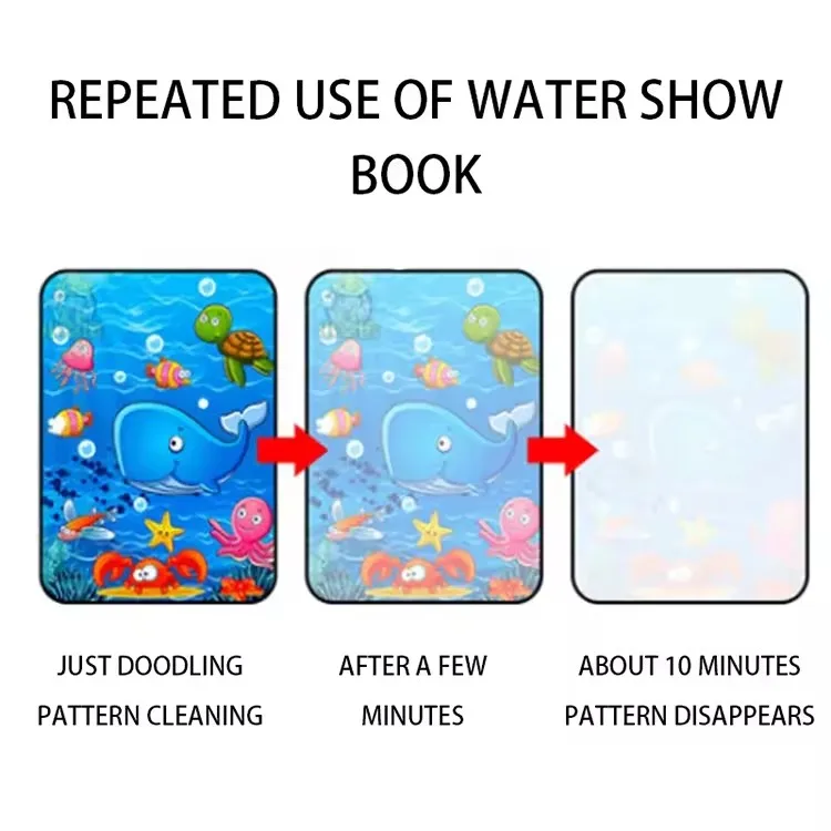 Livre de dessin à l'eau magique pour enfants, livre de peinture et de coloriage à l'eau avec 1 stylo magique, jouets pour enfants