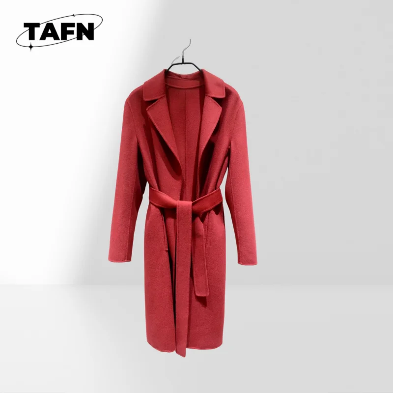 

Женская ветровка средней длины, мягкая и легкая ветровка для осенней куртки, длинное пальто профессионального образа AI1519