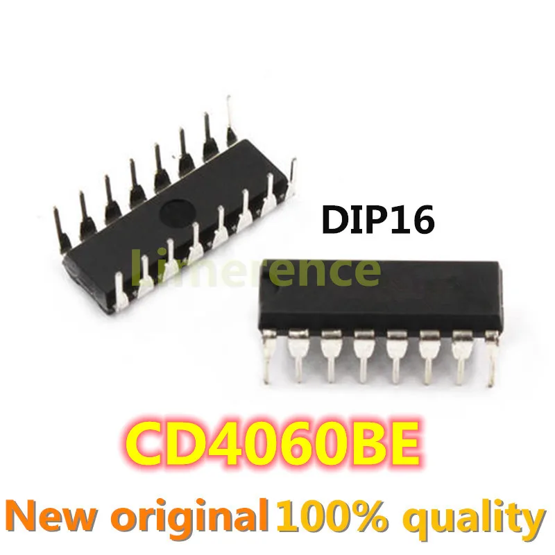 10pcs/lot HCF4060BE DIP-16 CD4060BE  HCF4060 CD4060 DIP16 14-level binary serial count 