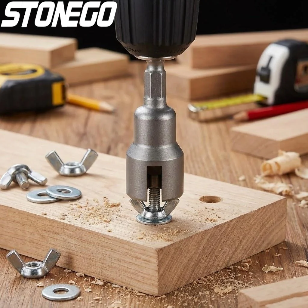 1PC Wing Nut Drill Socket Wrench Set 1/4 Inch Hex Butterfly Socket Adapter 65mm Power Tool Accessories