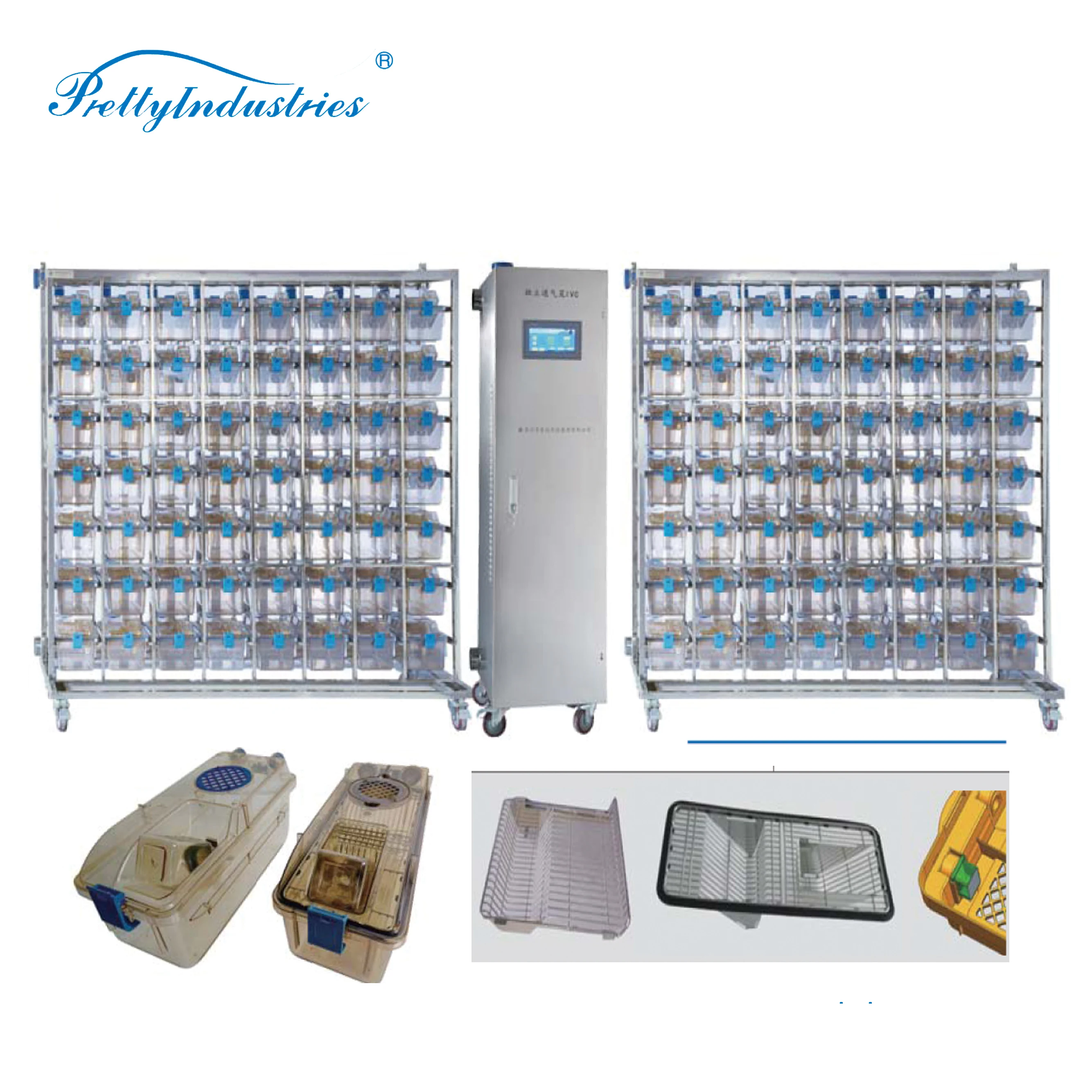 individual ventilated cage, pet Plastic equipment for rabbit,cat,monkey,rat,mouse, Laboratory Animal cage,IVC