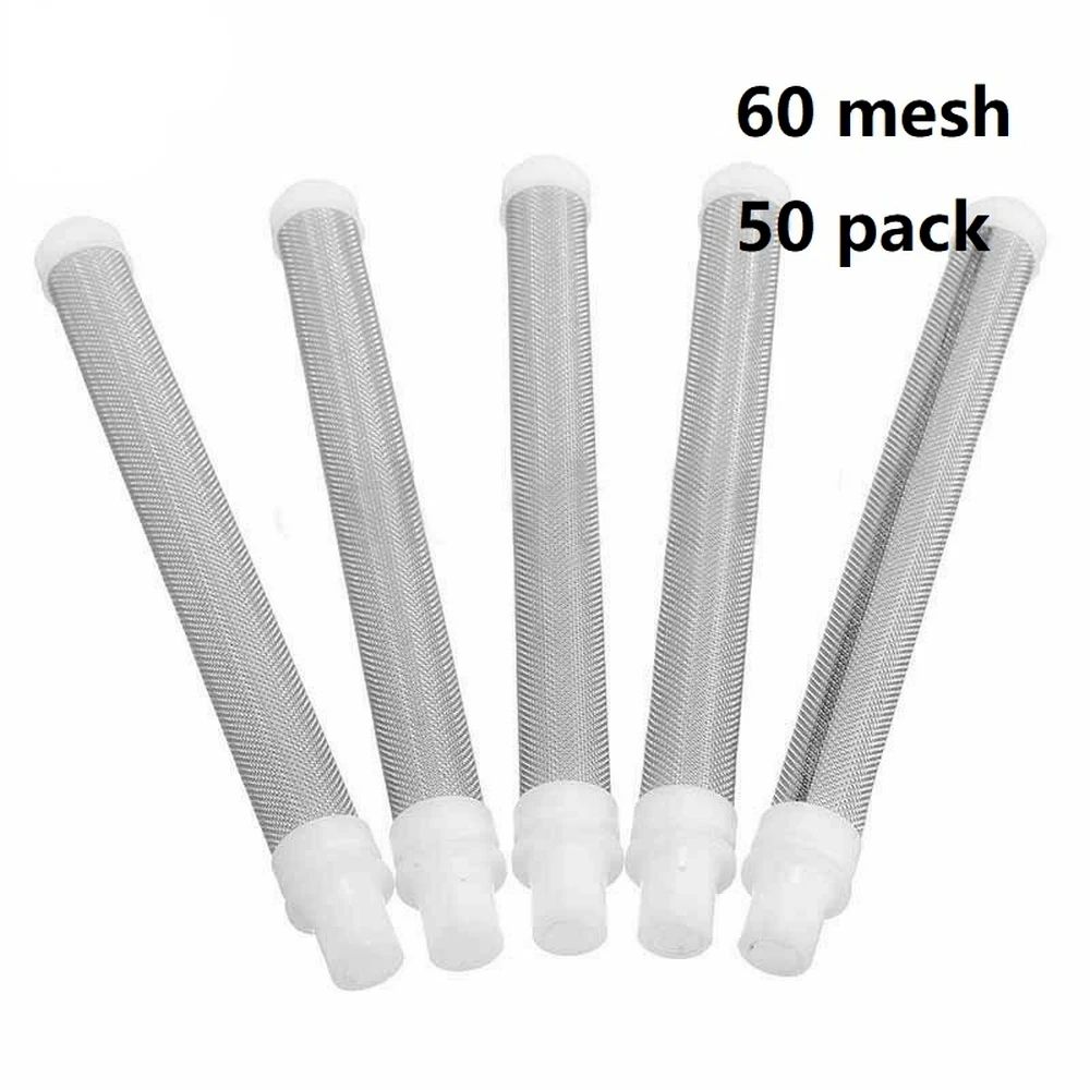 Tpaitlss 50 Packs Airless Spray Gun Filter Wagner Spraytech 60 mesh Airless Spray Gun Accessories Filter For Various Models