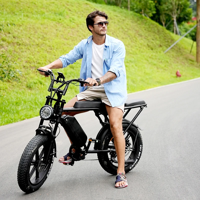 

500 Вт 750 Вт 20 дюймов Fat Tire 48 В Электрический гибридный городской велосипед 48V15AH 65 км Электрический велосипед из алюминиевого сплава для взрослых