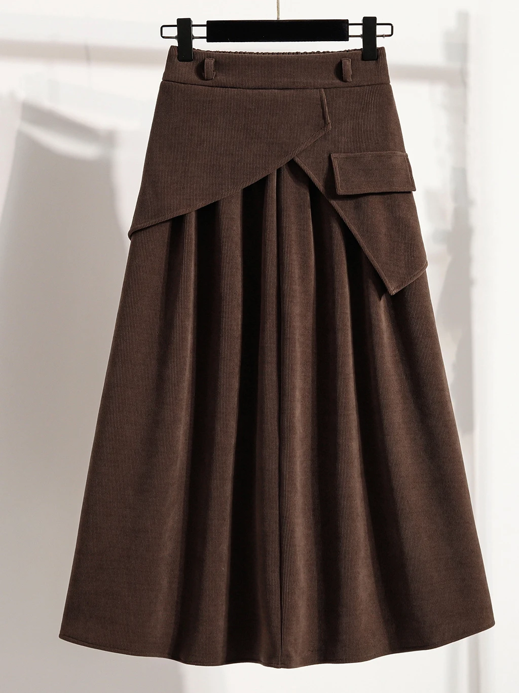 High Waist A-Line Knitted Midi Skirt Slimming Hip Covering Base Layer Casual Pants for plus Size Women Autumn Winter Loose Fit