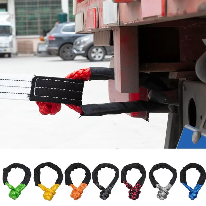 Soft Shackle Car Trailer Pull Rope Vehicle Recovery Synthetic Soft Shackle Strength Recovery Offroad Tow Shackles car assessory