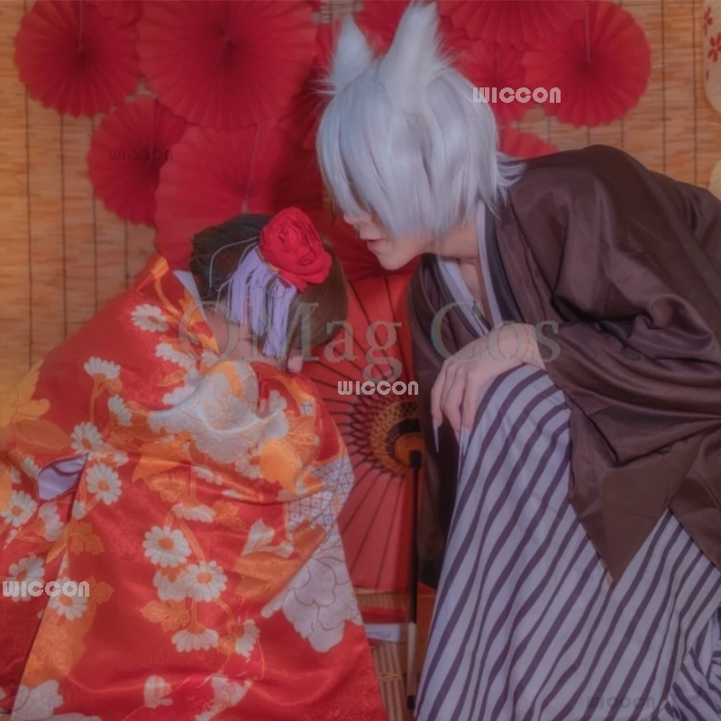 Tomoe Momozono Nanami Wedding Dress Kimono Cosplay Costume Wig Kamisama Kiss Hajimemashita Outfit Halloween Couple Uniform Suits