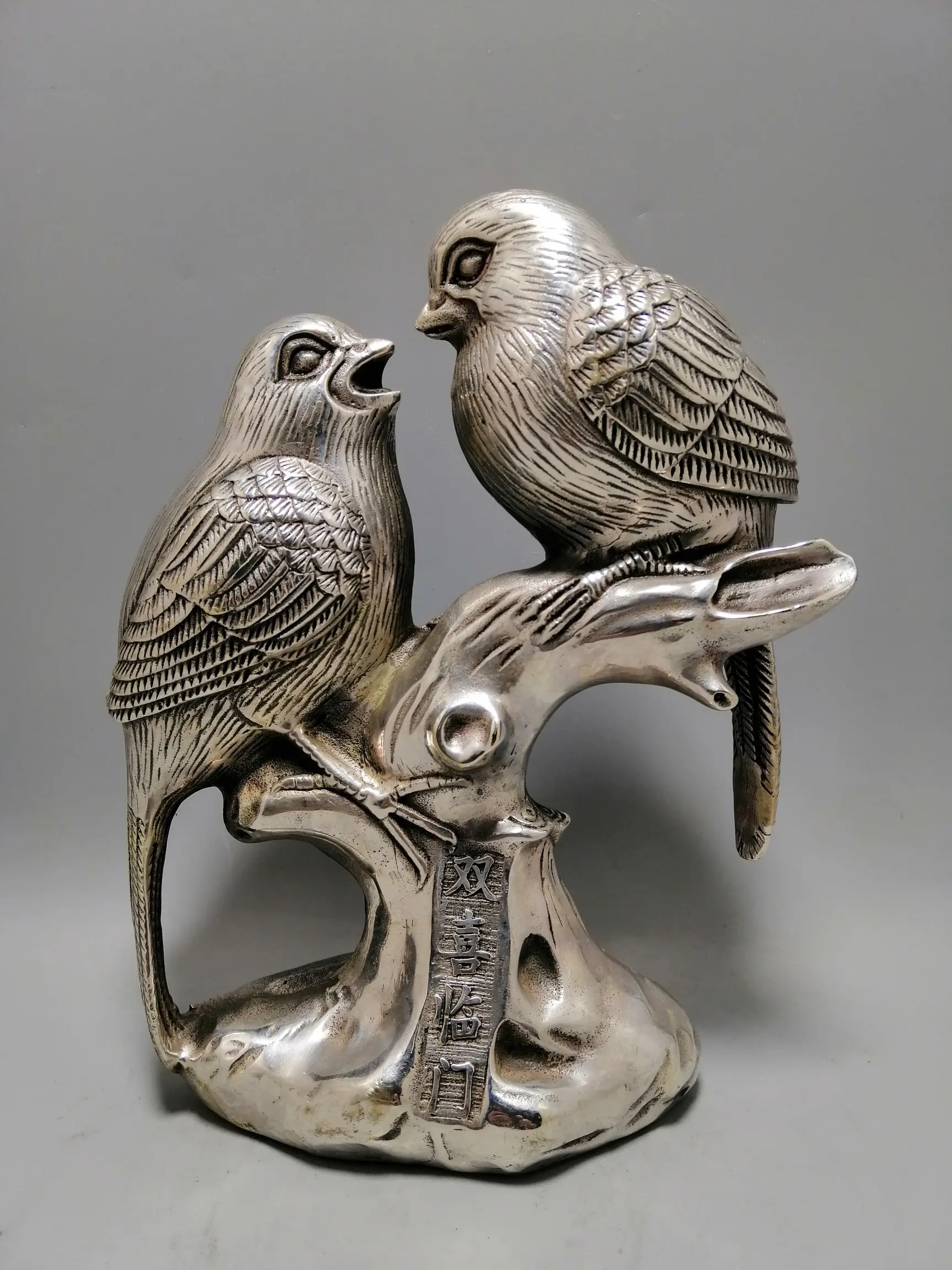 Chinese Elaboration,Cupronickel Engrave ,Good Luck“Good Things Come In Pairs ”,Metal Crafts,Home Decoration,Collect