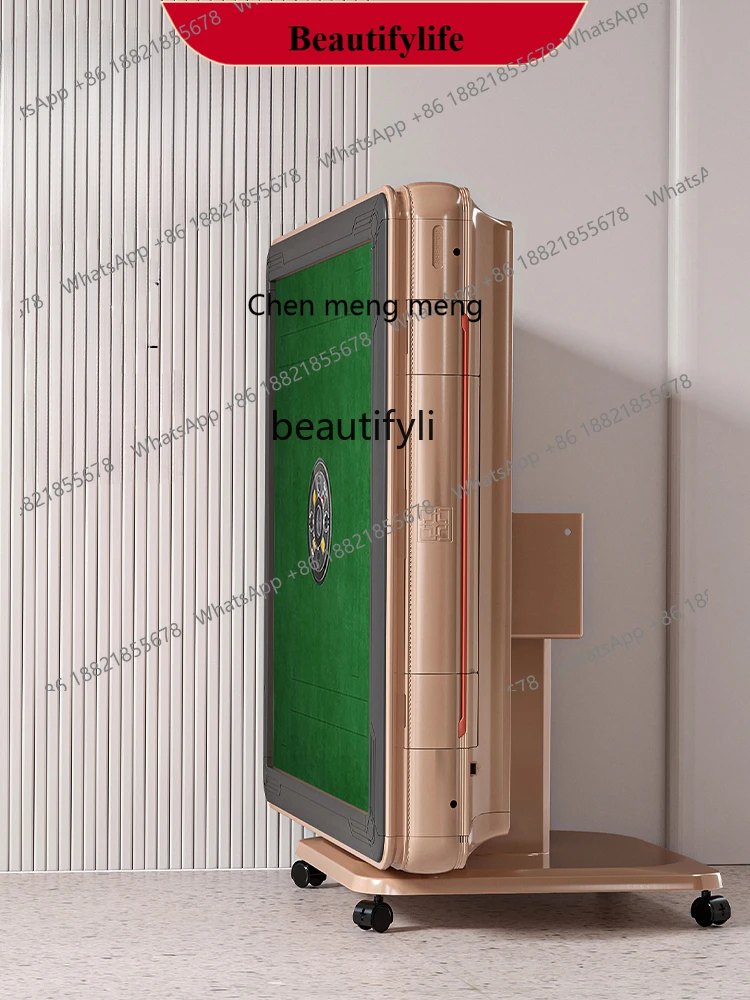 X  Que You Modern Simple Automatic Household Intelligent Folding Four-Mouth Machine Bass Heating Mahjong Table Dual-Use