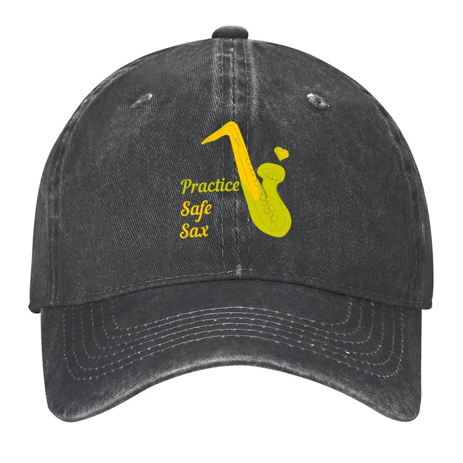 

Practice Safe Sax. Cute saxophone Baseball Cap Cosplay golf hat genuine beach hat hard hat Women's Hats 2025 Men's