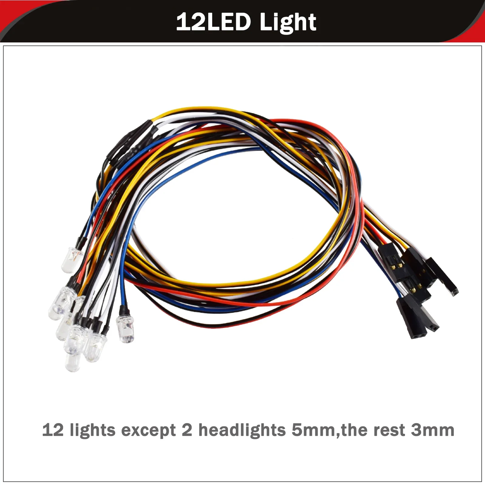 DUMBORC P6DC P6DCG 6CH Gyro Receiver 2.4G 12LED Light System for X6 DDF Transmitter Remote Controller RC Car Boat Tank Vehicle image 3