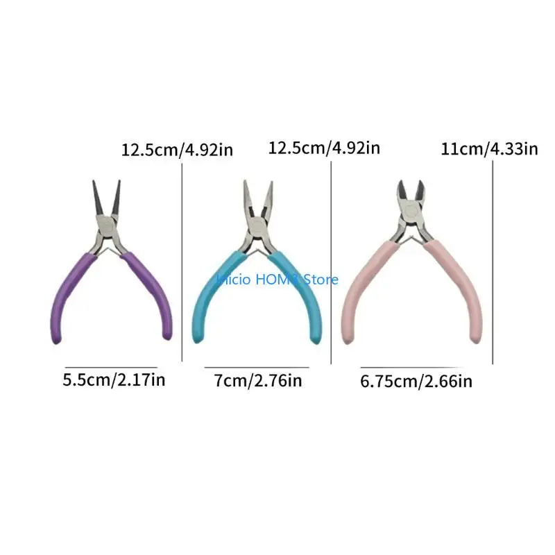 DIY 애호가를위한 둥근 코 펜치 및 와이어 커터가있는 A5YD 주얼리 플라이어