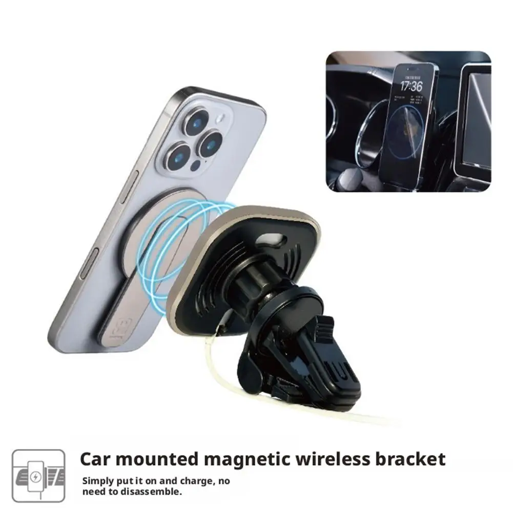 Magnetyczny uchwyt na telefon do MagSafe, składany skórzany wspornik, odłączany uchwyt z funkcją podstawki do iPhone'a, przenośny uchwyt mocujący. — zdjęcie produktu 6