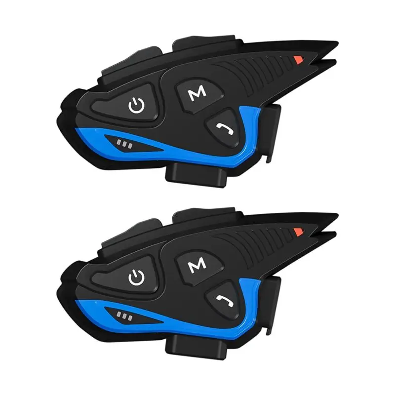 

Аутентичная мотоциклетная система связи X6 Pro - 2 комплекта Bluetooth-интеркомов для шлемов, шумоподавление CVC, функция связи между мотоциклистами и воспроизведения музыки