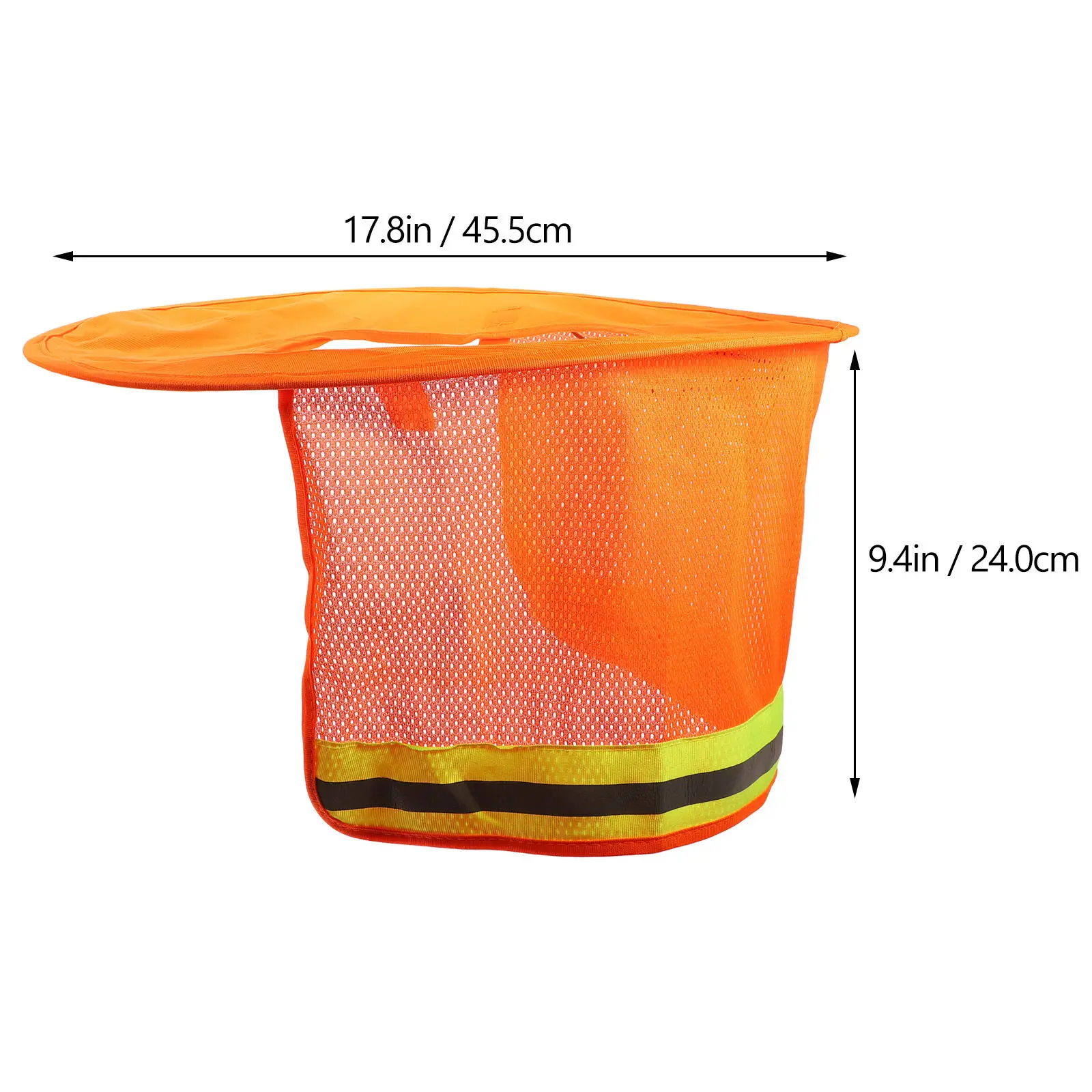 Full Brim Hard Hat Shade Neck Protector Reflective Band Safety Sun Visor Outdoor Work Neck Shield Construction