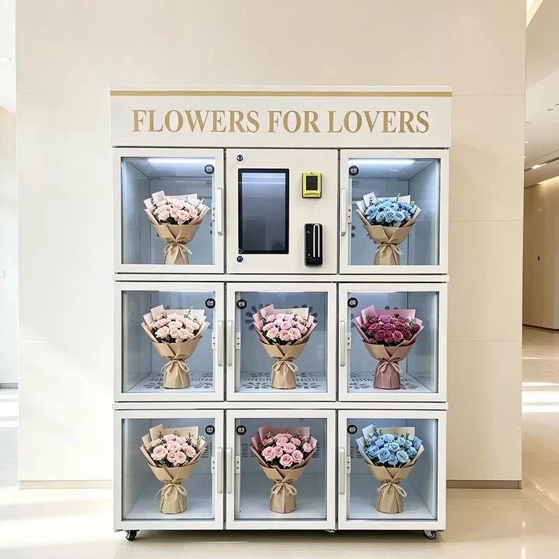 Flower Vending Machine, Commercial Unattended Floral Vending Stable Dispensing Mechanism, Prevent Bouquet Damage During Delivery