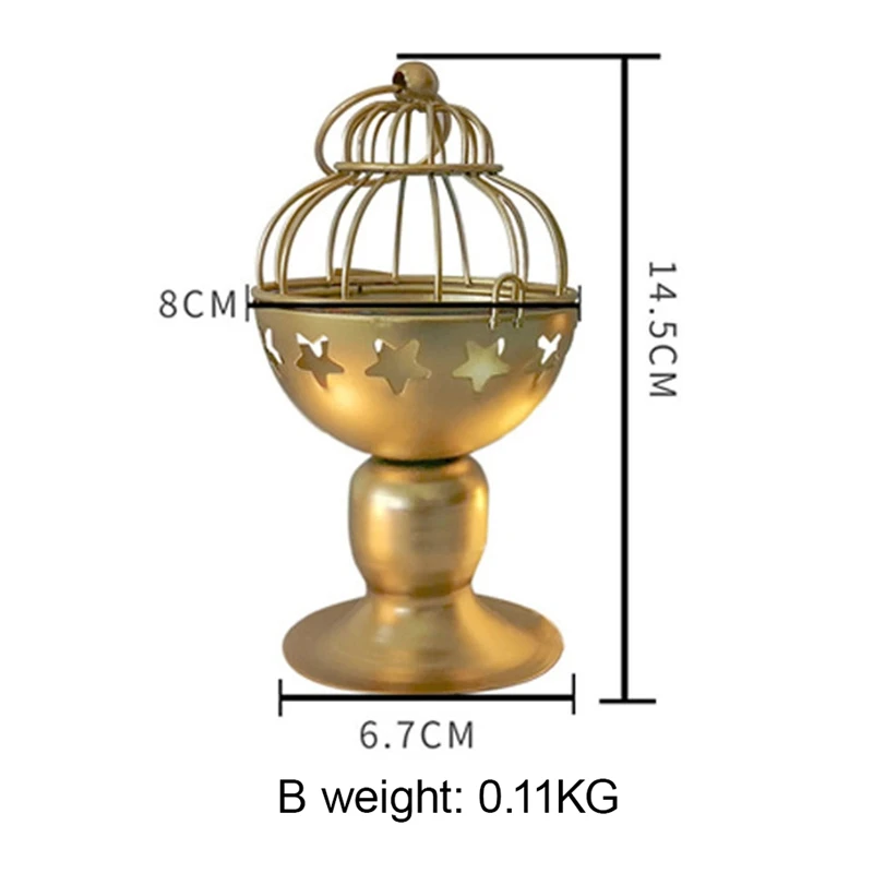 เชิงเทียนเทียนตกแต่งโคมไฟ Star Hollow Votive เทียนชาสําหรับงานแต่งงาน, ตารางกลางทนทาน