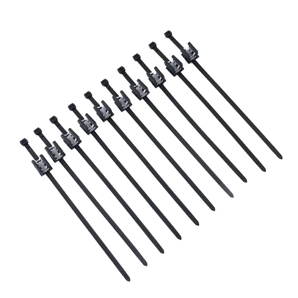 10pcs Cable Ties Solar Black PV Edge Clip Cable Fixed Fasteners Clips Zip Strap For Solar Module Frame Edge Clip