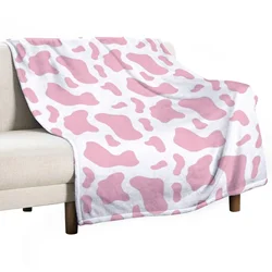 Pink Cow Throw Blanket Cute Blanket Winter bed blankets