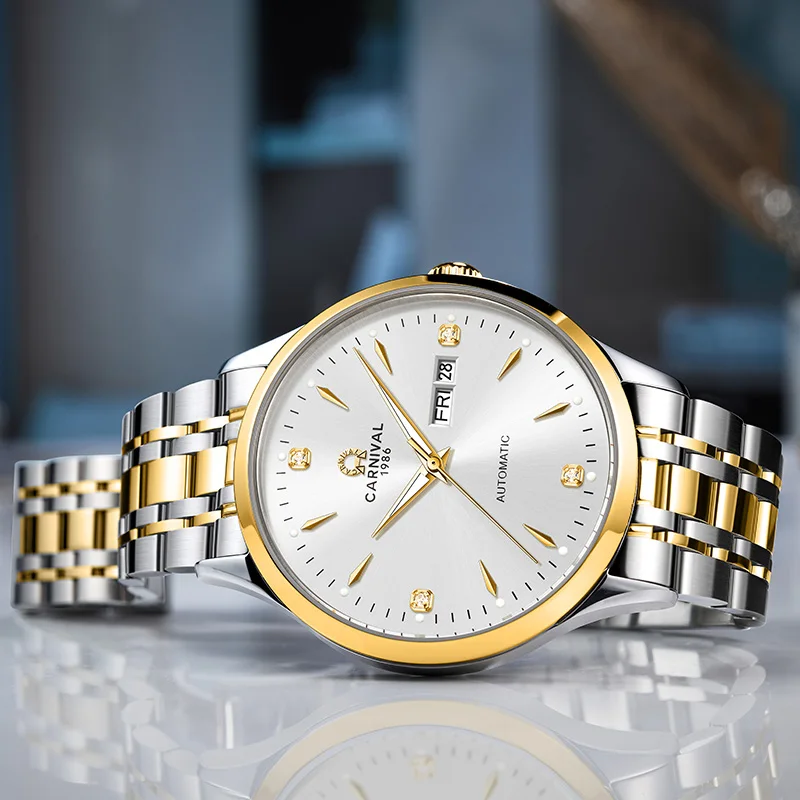 IW كرنفال ساعات المعصم الميكانيكية العلامة التجارية الشهيرة الحركة التلقائية اكسسوارات للرجال الياقوت مرآة الذكور ساعة مقاومة للماء
