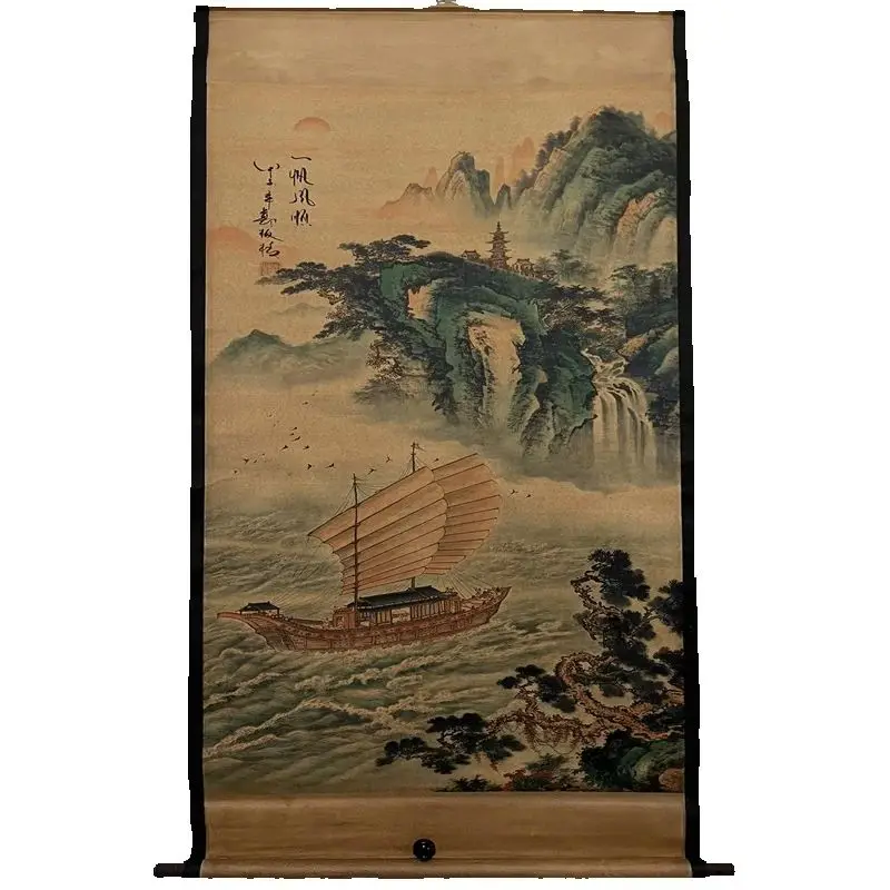 China old Celebrity paintings-Zheng Banqiao's Watercolor Landscape Painting Scroll Hanging paintings