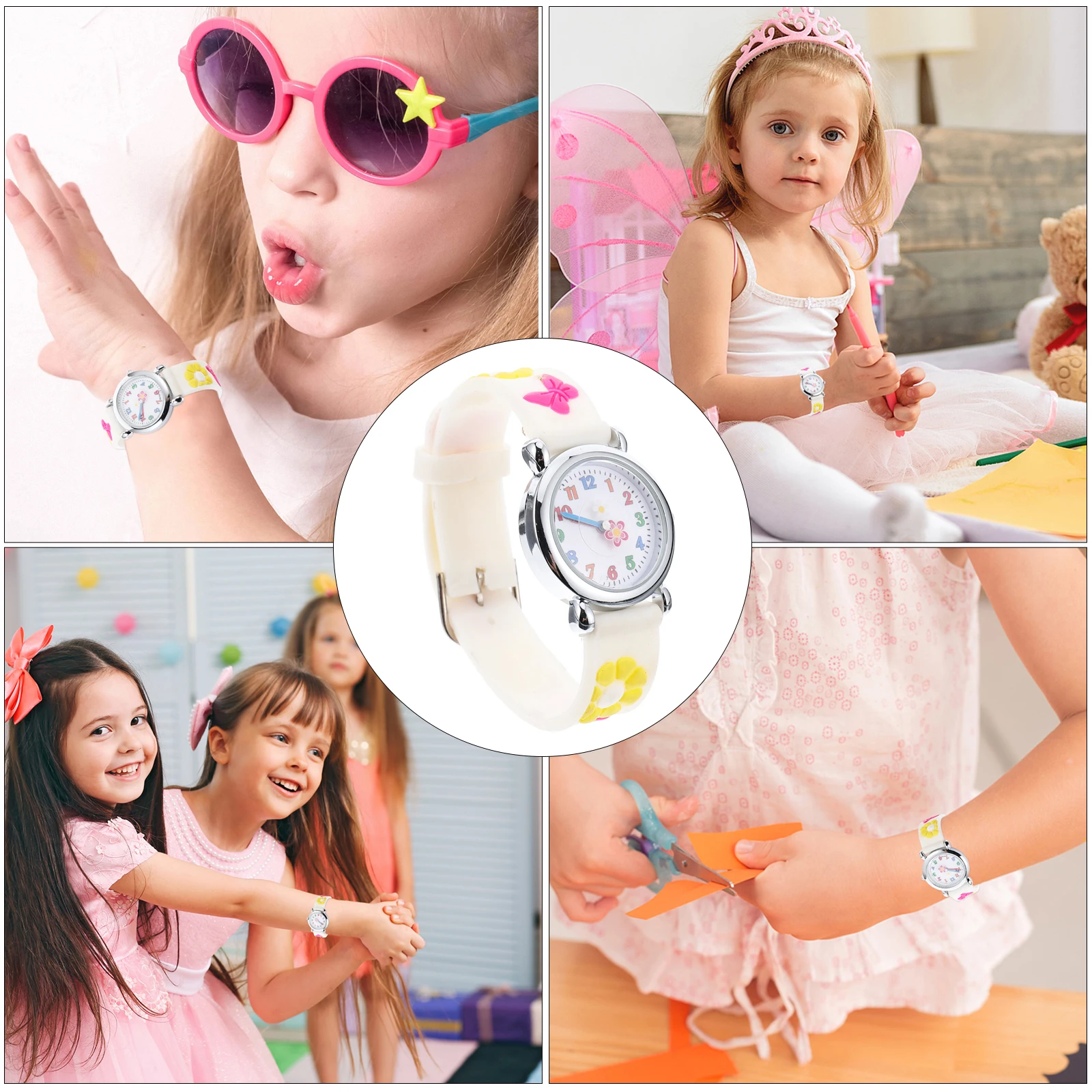 

for Girls Children's Watch Kid Watches Lovely Kids Silica Gel Silicone Wristwatch