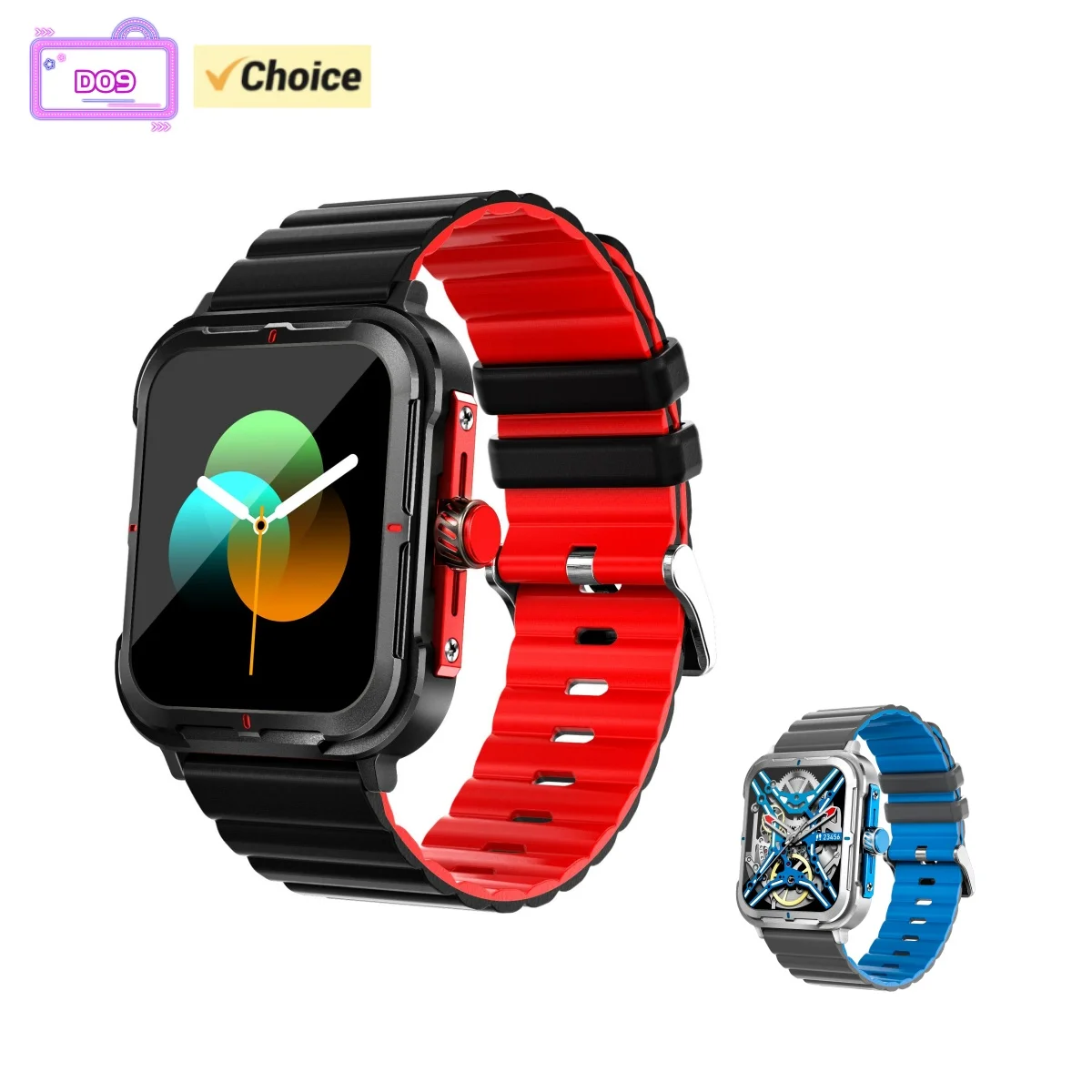 

New D09 Smartwatch 1.83inches IPS HD 240x285 Full Touch Screen 128MB RAM Bluetooth 5.2 IP67 Waterproof Fitness Android Watch