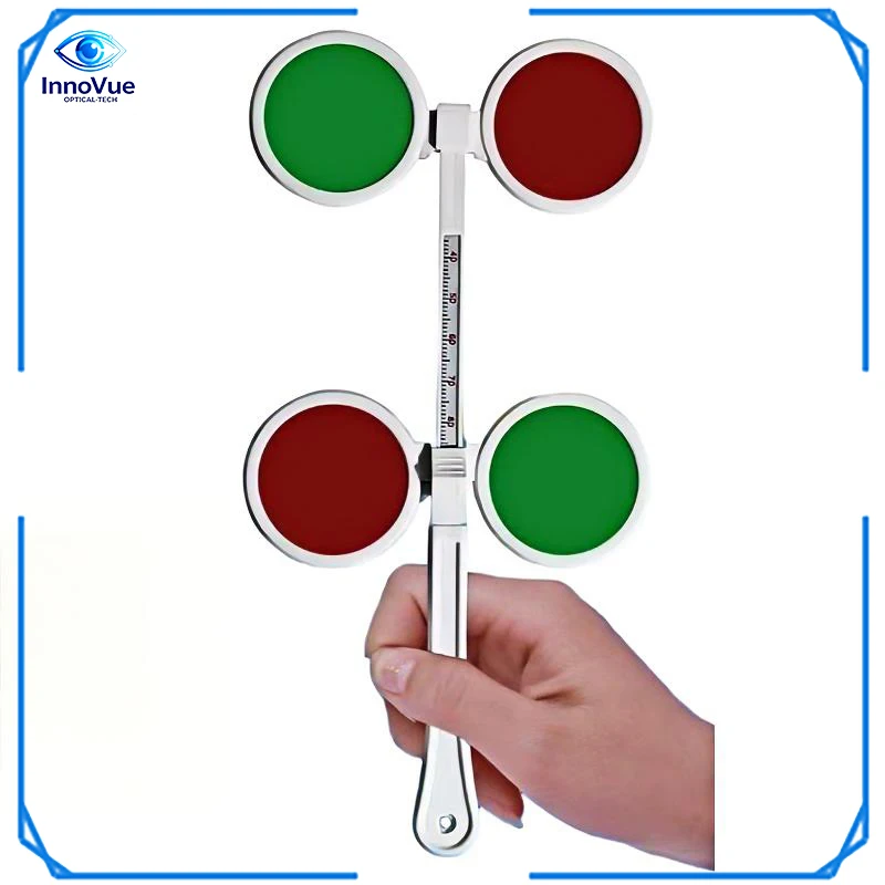 InnoVue Opto RG-02 Professional Optical Flipper Red-Green Flip Lens PD Adjusted Eye Training Binocular Vision Testing Ophthalmic