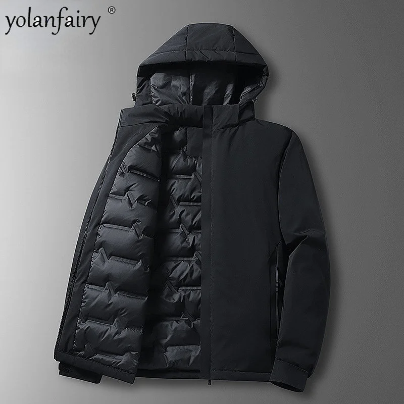 

L-8XL Extra Large 2024 New Winter Down Jacket Men Casual White Duck Warm Coat Puffer Clothes Casacas Para Hombre FCY