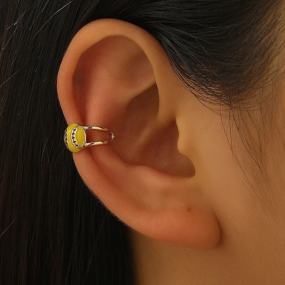 Colourful Adjustable Finger Ring Copper Dopamine Football Ear Clips Vintage Spherical Shape Sports Balls Shaped Open Rings Party